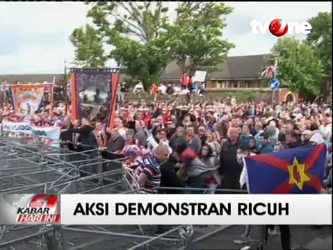 10 Polisi Terluka Saat Aksi Demo di Belfast
