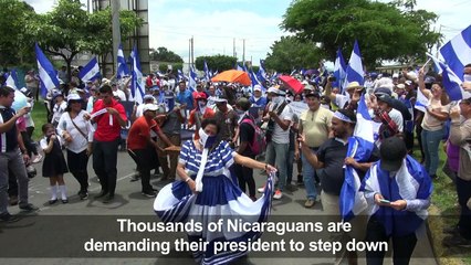 Thousands walk in Nicaragua demanding Ortega step down