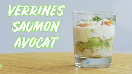 Verrines saumon avocat