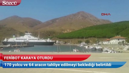 Gökçeada'da feribot karaya oturdu