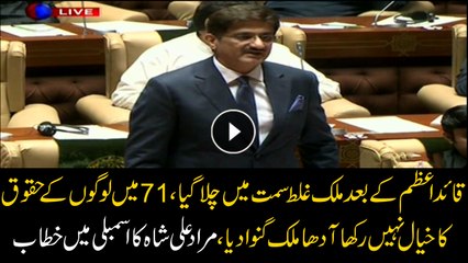 Pakistan lost its way after Quad-i-Azam: Murad Ali Shah