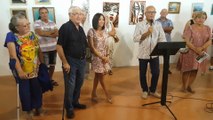 Balade artistique mézoise 2018 - présentation des artistes par le maire de Mèze