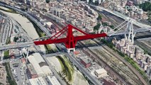 Disastro a Genova, il Ponte Morandi visto dal satellite.Le immagini sconcertanti.
