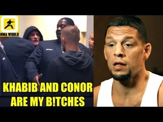 Nate Diaz Reacts to Conor Mcgregor vs Khabib getting announced for UFC 229,UFC 227 Weigh-ins