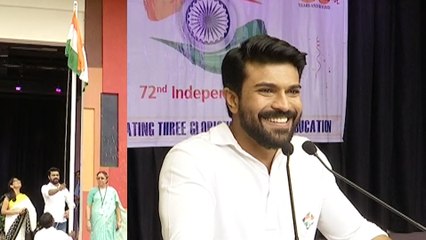 72వ స్వాతంత్ర్య దినోత్సవం సందర్భంగా రామ్ చరణ్ పతాకావిష్కరణ