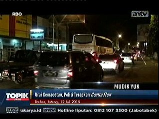 Urai Kemacetan di Brebes, Polisi Terapkan Contra Flow