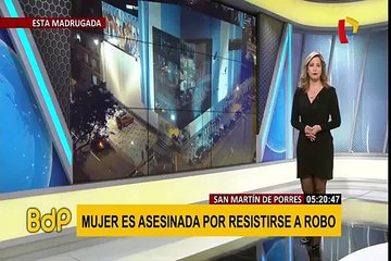 SMP: mujer es asesinada a balazos por resistirse al robo de su celular
