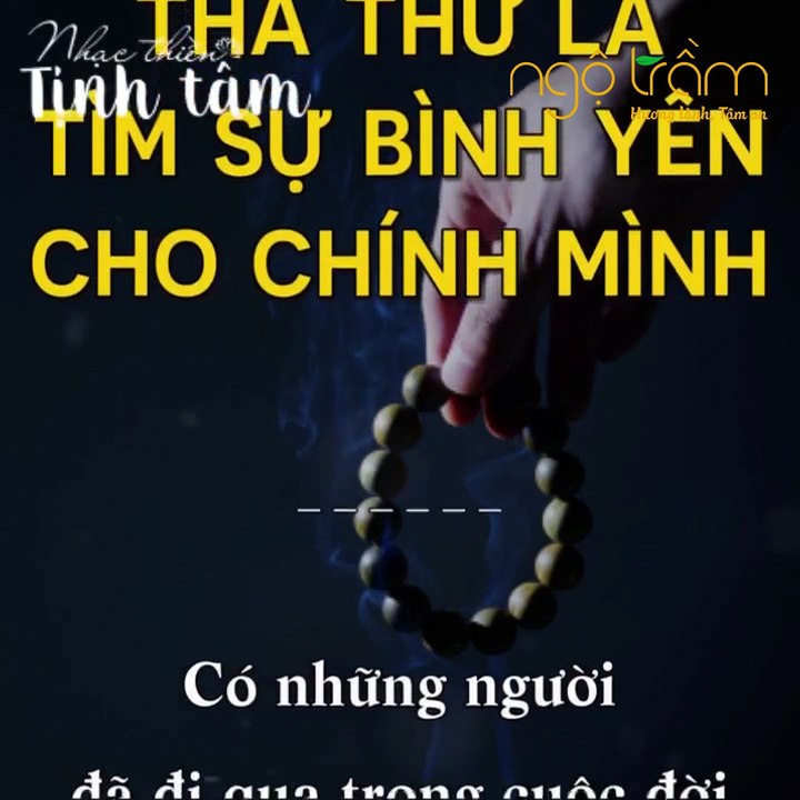 THA THỨ LÀ TÌM SỰ BÌNH YÊN CHO CHÍNH MÌNH - NGỘ TRẦM