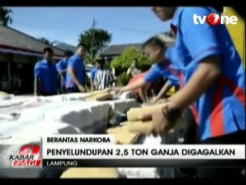 Polisi Gagalkan Penyelundupan 2,5 Ton Paket Ganja