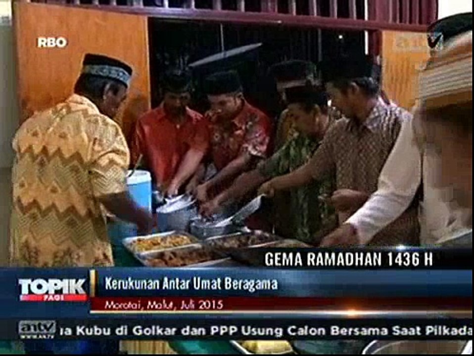 Kaum Muslim di Morotai Buka Bersama Umat Kristiani