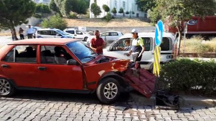 Otomobil takla attı ortalık savaş alanına döndü