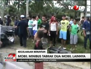 Sopir Mengantuk Akibatkan Tabrakan Beruntun di Jalinsum