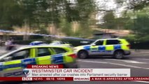Westminster car crash- Man arrested as pedestrians injured - BBC News