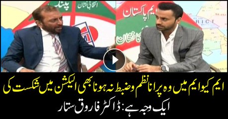 Farooq Sattar admits not having strong party system as reason for defeat