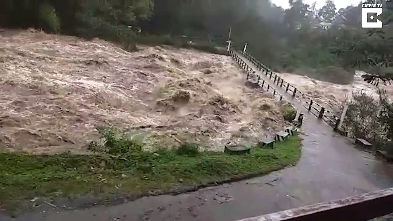 Terribles inondations dans le Kerala, Inde, pendant la mousson