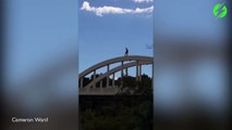 Ce skateboarder va tenter l'impossible sur un pont et le regretter