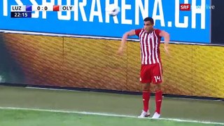 Lazaros Christodoulopoulos Goal HD - Luzern  0-1 Olympiakos 16.08.2018