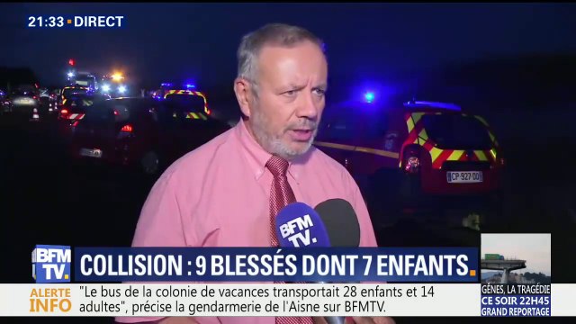 Collision sur l'autoroute A4: Aucun pronostic vital n'est engagé , précise le sous-préfet de Soissons