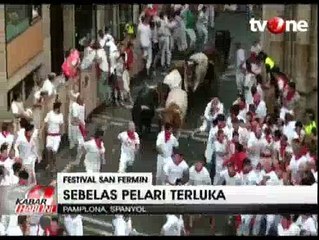 Festival San Fermin, 11 Orang Terluka Diseruduk Banteng