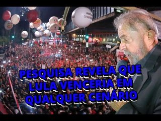 Pesquisa revela que Lula venceria em qualquer cenário