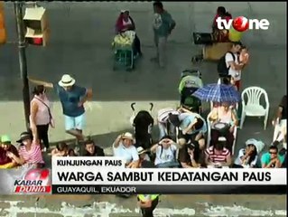 Warga Sambut Kedatangan Paus Fransiskus di Ekuador