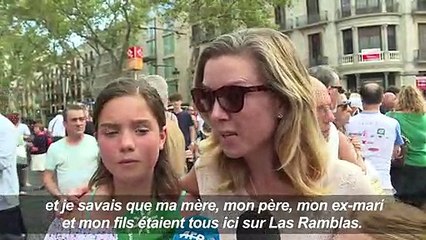 Attentats de Catalogne: hommage aux victimes sur les Ramblas