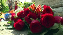 Flores en las Ramblas a un año del atentado en Barcelona