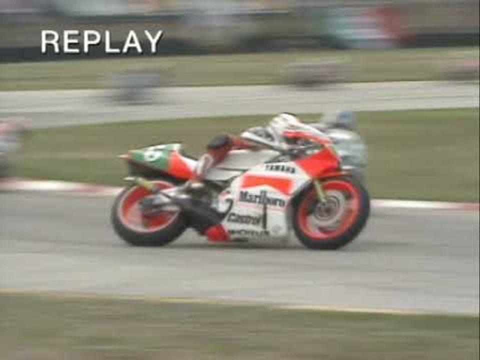 Luca Cadalora Crash | 1989 Italian Bike GP 250cc race | Misano