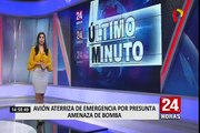 Avión aterriza de emergencia en Pisco tras presunta amenaza de bomba