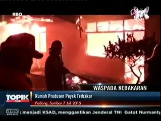 Rumah Produsen Keripik Peyek di Padang Terbakar