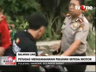 Polisi Amankan Puluhan Sepeda Motor Pelaku Balap Liar