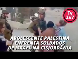 Tải video: Adolescente palestina enfrenta soldados de Israel na Cisjordânia