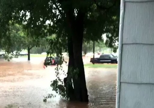 Stillwater Street Flooded After Oklahoma Storm