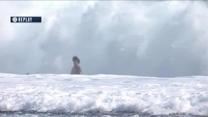 Adrénaline - Surf : Michael February with an 8.93 Wave vs. E.Lau, W.Carmichael