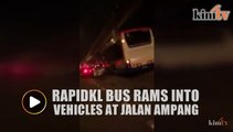 RapidKL apologises, promises compensation after bus rams into vehicles at Jalan Ampang