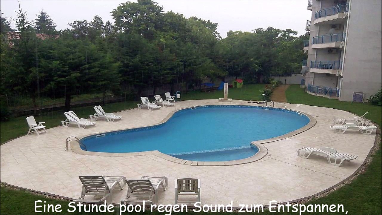 Eine Stunde pool regen Sound zum Entspannen, beruhigend, schlafen, Fokus, Studie, regen fallen, Donner, Schwimmbad, Duschen, Natur weißes Rauschen, hohe Klangqualität
