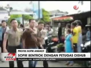 Dilarang Masuk Pasar, Sopir Angkot Bentrok dengan Petugas Dishub