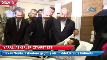 Bakan Soylu, yaralı askerleri ziyaret etti