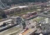 Helicopter Flyover Shows Aftermath of Italian Bridge Collapse