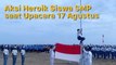 Aksi Heroik Siswa SMP Panjat Tiang saat Tali Bendera Putus
