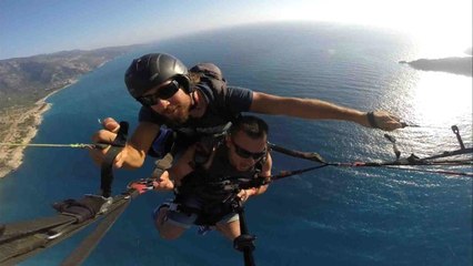 Yamaç Paraşütüyle Atlayan Tatilcilerin Zor Anları