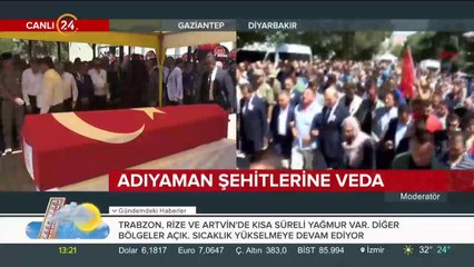 Adıyaman şehitlerine veda töreni