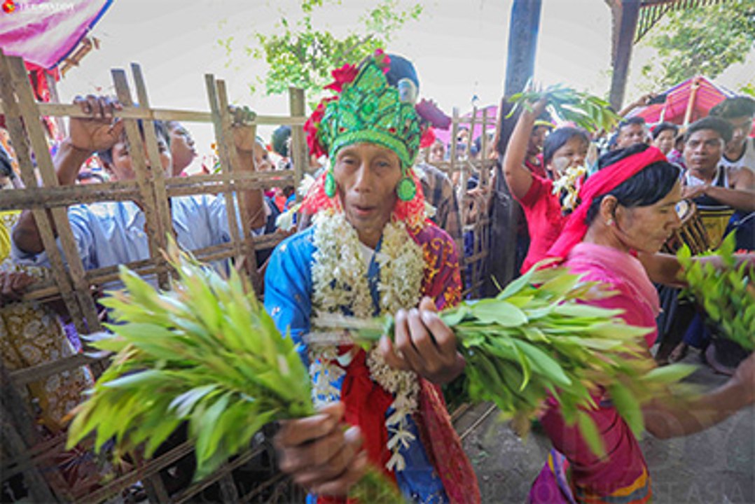 နတ္ပြဲအစ ကြ်န္းပင္က ဆိုတဲ့ ေရႊကြ်န္းပင္ ေမာင္ႏွမနတ္ပြဲ (႐ုပ္/သံ)
