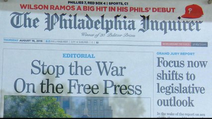 Hundreds of US newspapers denounce Trump's attacks on the press