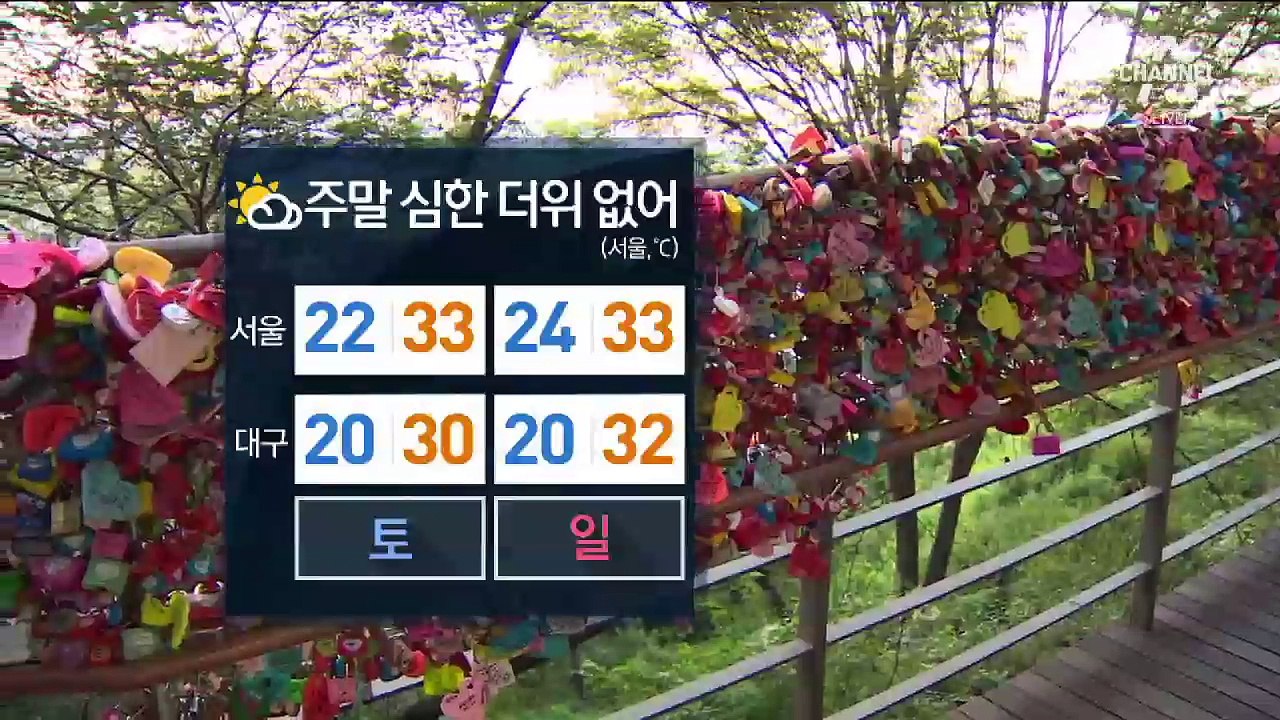 [날씨]열대야 걱정없는 주말…나들이하기 좋아요
