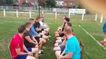 Football - La Province - Les joueurs du CS Lens tentent le Header Challenge.