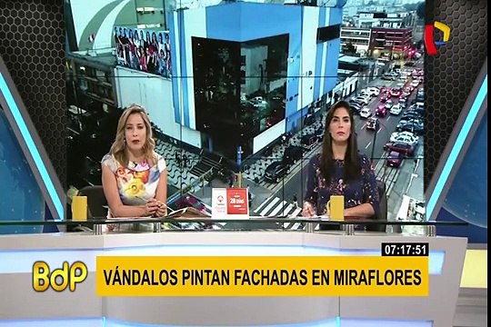 Vándalos realizan pintas en fachadas de casas de Miraflores