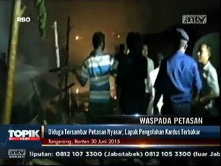 Tersambar Petasan, Lapak Pengolahan Kardus Terbakar