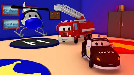 La Super Patrouille, camion pompier et voiture de police - la sirène d'Amber a été volée à Car City