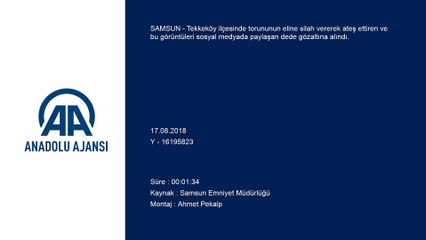 Torununa tabancayla ateş ettirdiği iddia edilen dede gözaltına alındı - SAMSUN